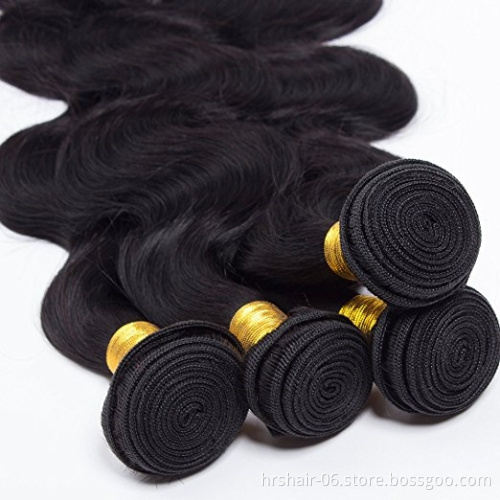 HIgh Quality Peruvian Hair Bundles 100%  Virgin Human Hair Body Wave Natural Black Hair Bundles